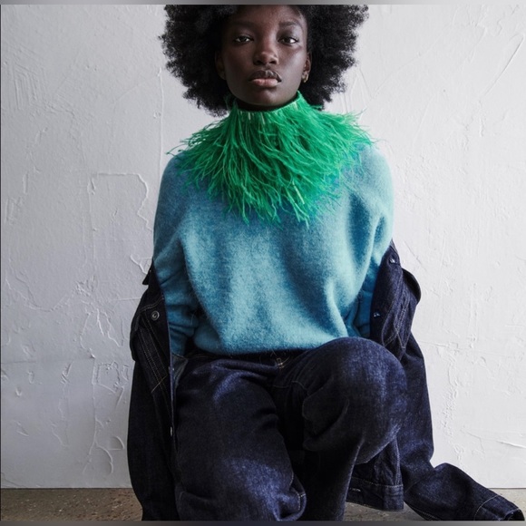 Zara SWEATER WITH WOOL AND ALPACA - Picture 1 of 12